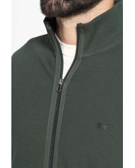 FELPA FULL ZIP DA UOMO IN TESSUTO LAVORATO