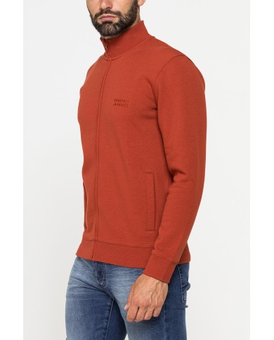 FELPA FULL ZIP CON INTERNO FELPATO E TASCHE INSERITE