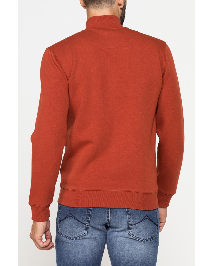 FELPA FULL ZIP CON INTERNO FELPATO E TASCHE INSERITE