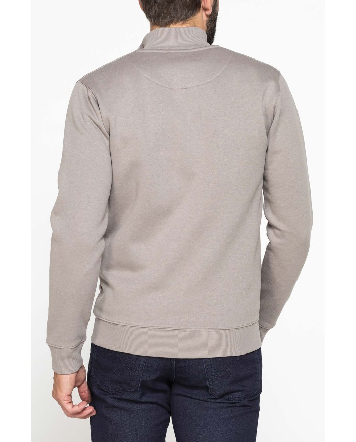 FELPA FULL ZIP CON INTERNO FELPATO E TASCHE INSERITE