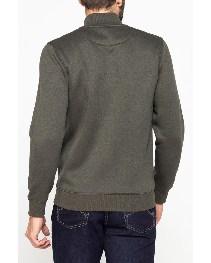 FELPA FULL ZIP CON INTERNO FELPATO E TASCHE INSERITE