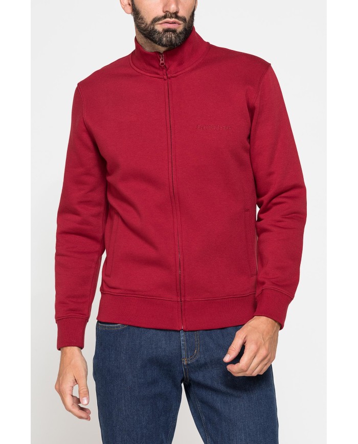 FELPA FULL ZIP CON INTERNO FELPATO E TASCHE INSERITE