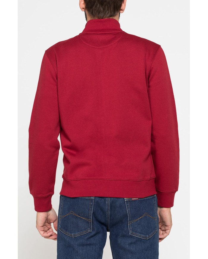 FELPA FULL ZIP CON INTERNO FELPATO E TASCHE INSERITE