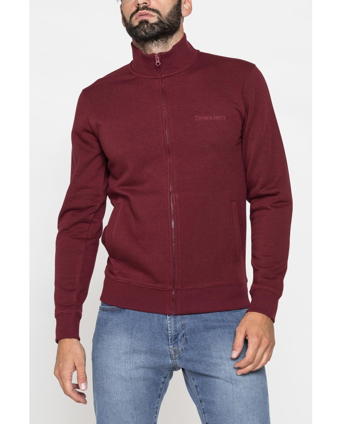 FELPA FULL ZIP CON INTERNO FELPATO E TASCHE INSERITE