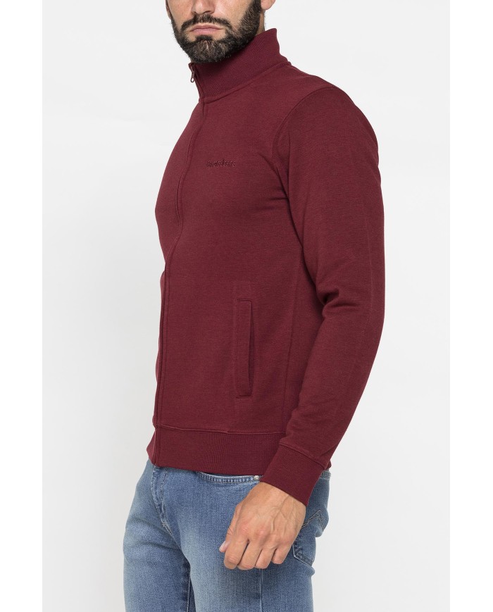 FELPA FULL ZIP CON INTERNO FELPATO E TASCHE INSERITE