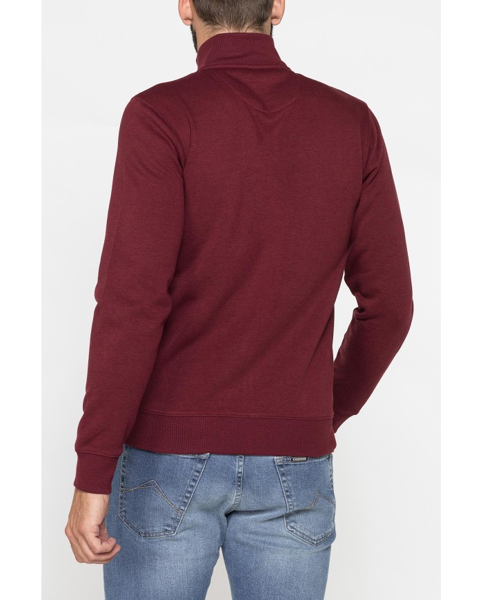 FELPA FULL ZIP CON INTERNO FELPATO E TASCHE INSERITE