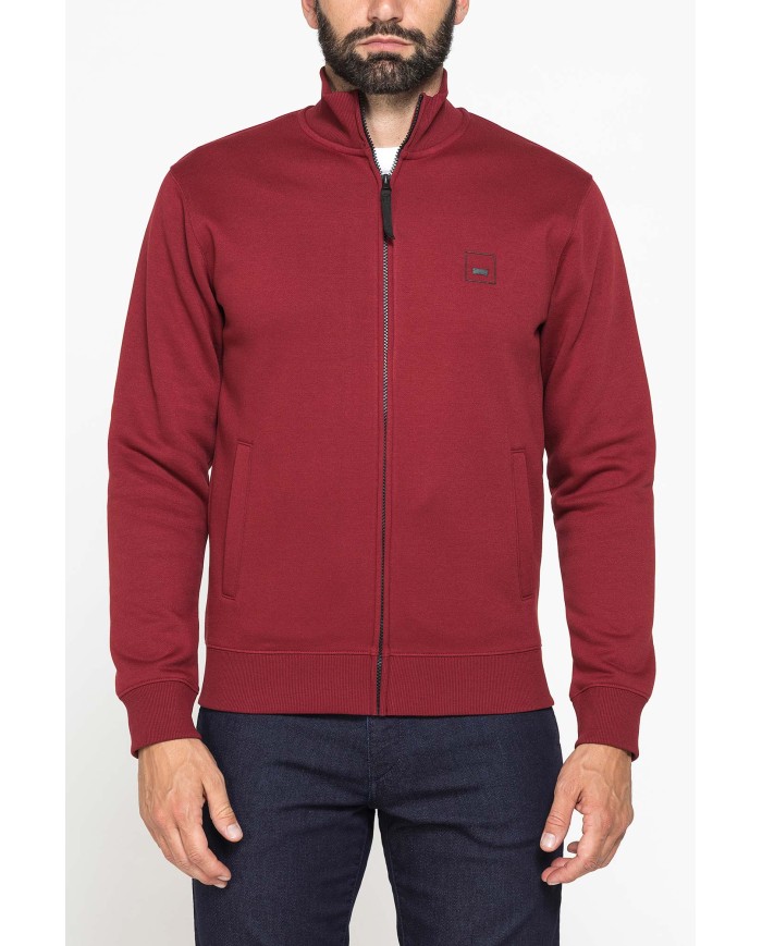 FELPA FULL ZIP CON INTERNO FELPATO E TASCHE INSERITE