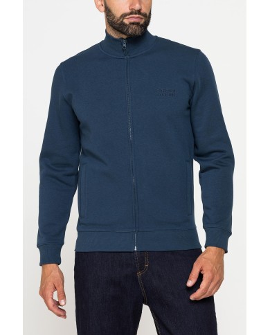 FELPA FULL ZIP CON INTERNO FELPATO E TASCHE INSERITE