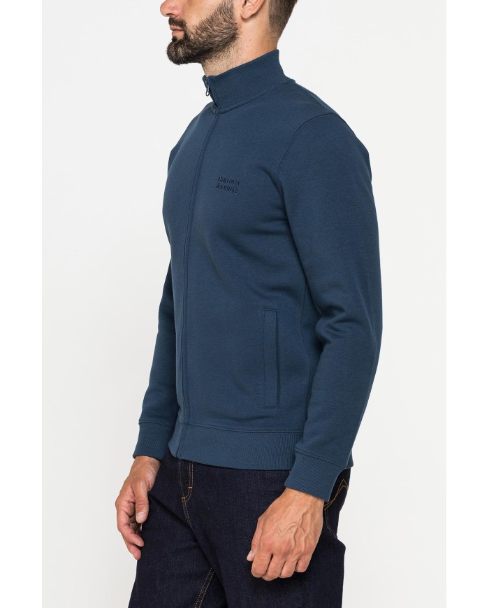 FELPA FULL ZIP CON INTERNO FELPATO E TASCHE INSERITE