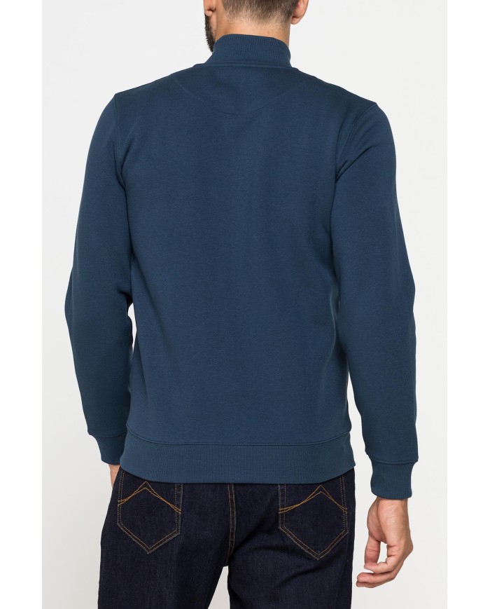 FELPA FULL ZIP CON INTERNO FELPATO E TASCHE INSERITE