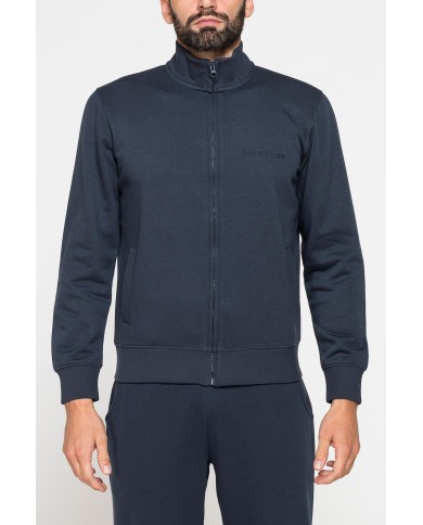 FELPA FULL ZIP CON INTERNO FELPATO E TASCHE INSERITE