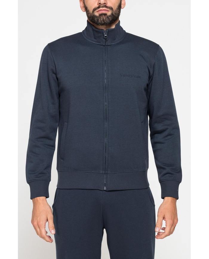 FELPA FULL ZIP CON INTERNO FELPATO E TASCHE INSERITE