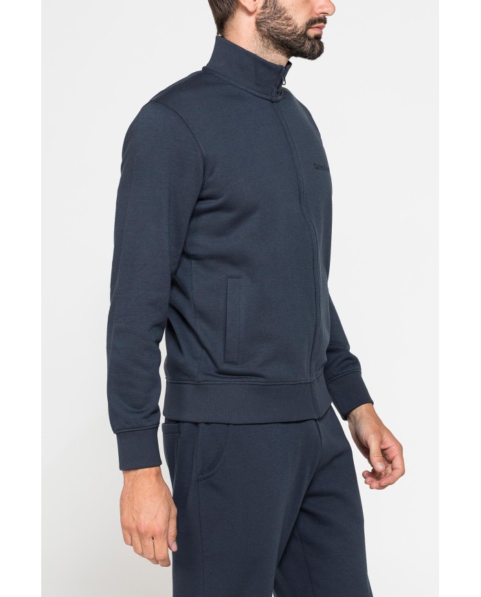 FELPA FULL ZIP CON INTERNO FELPATO E TASCHE INSERITE