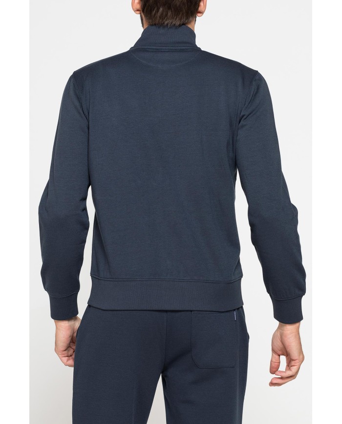 FELPA FULL ZIP CON INTERNO FELPATO E TASCHE INSERITE