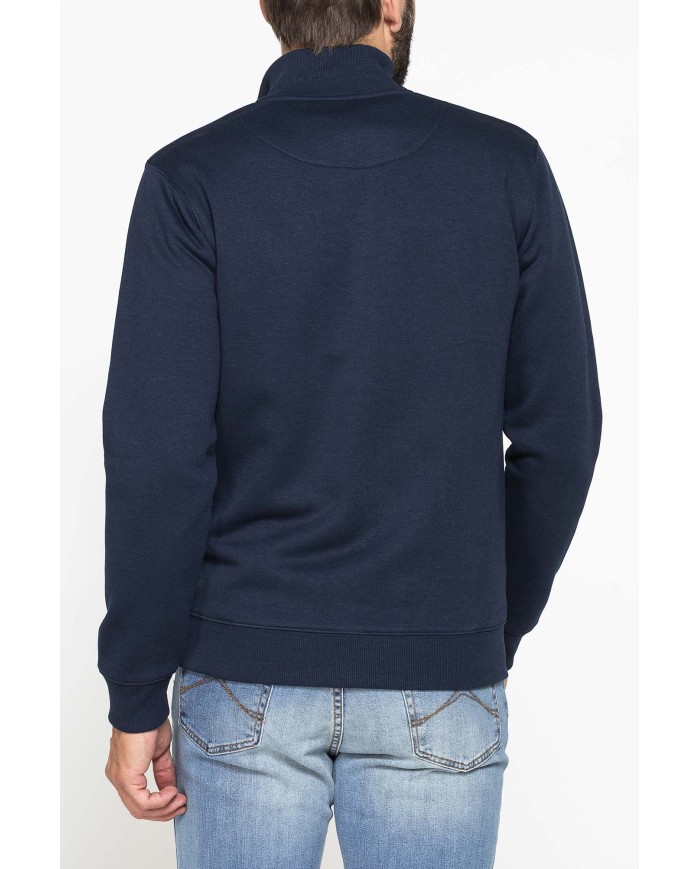 FELPA FULL ZIP CON INTERNO FELPATO E TASCHE INSERITE