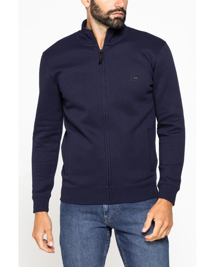 FELPA FULL ZIP CON INTERNO FELPATO E TASCHE INSERITE