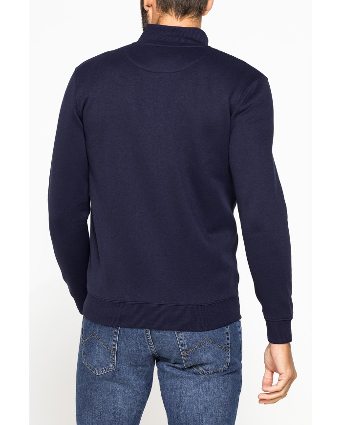 FELPA FULL ZIP CON INTERNO FELPATO E TASCHE INSERITE