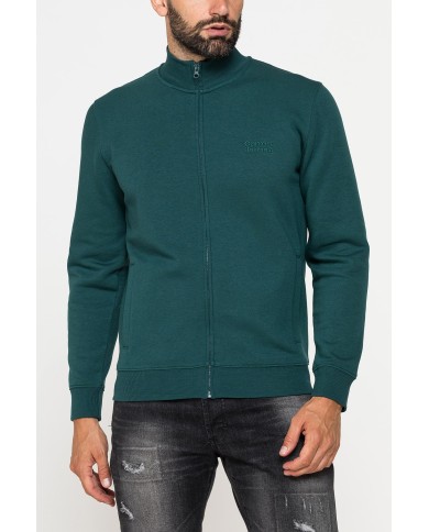 FELPA FULL ZIP CON INTERNO FELPATO E TASCHE INSERITE