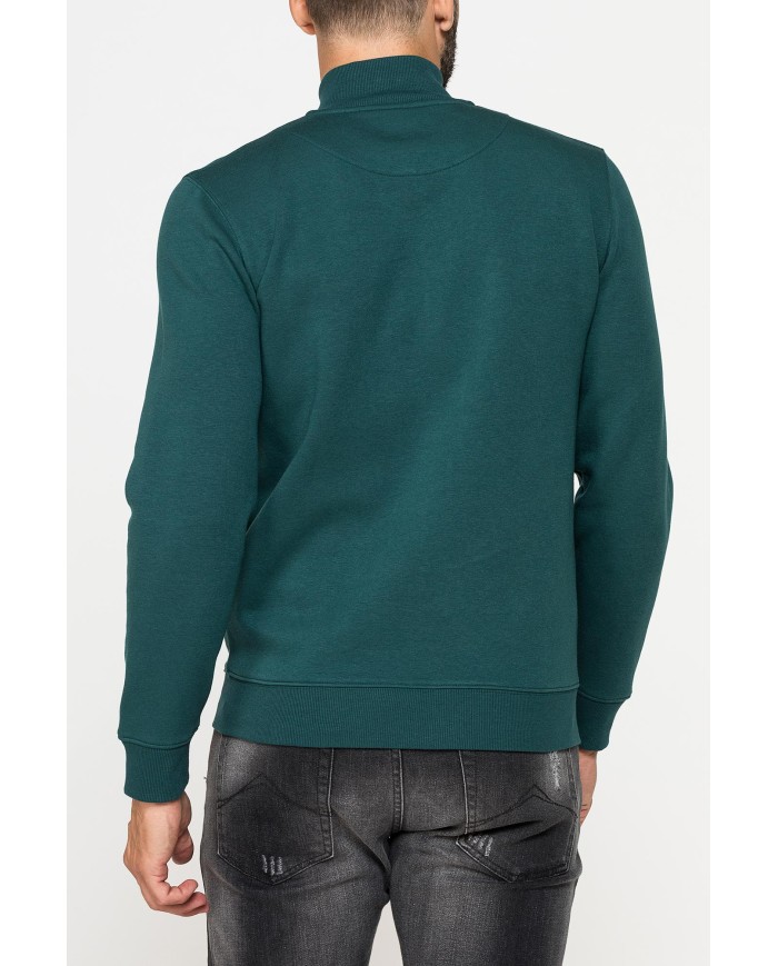 FELPA FULL ZIP CON INTERNO FELPATO E TASCHE INSERITE