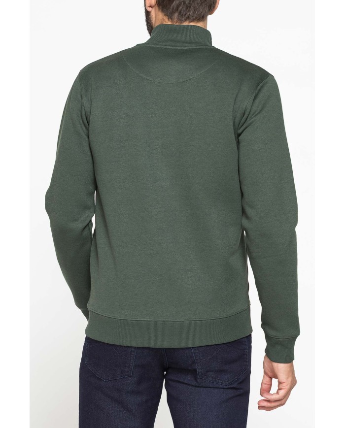 FELPA FULL ZIP CON INTERNO FELPATO E TASCHE INSERITE