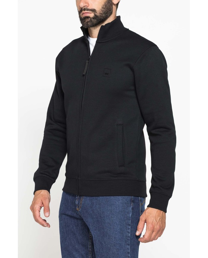 FELPA FULL ZIP CON INTERNO FELPATO E TASCHE INSERITE