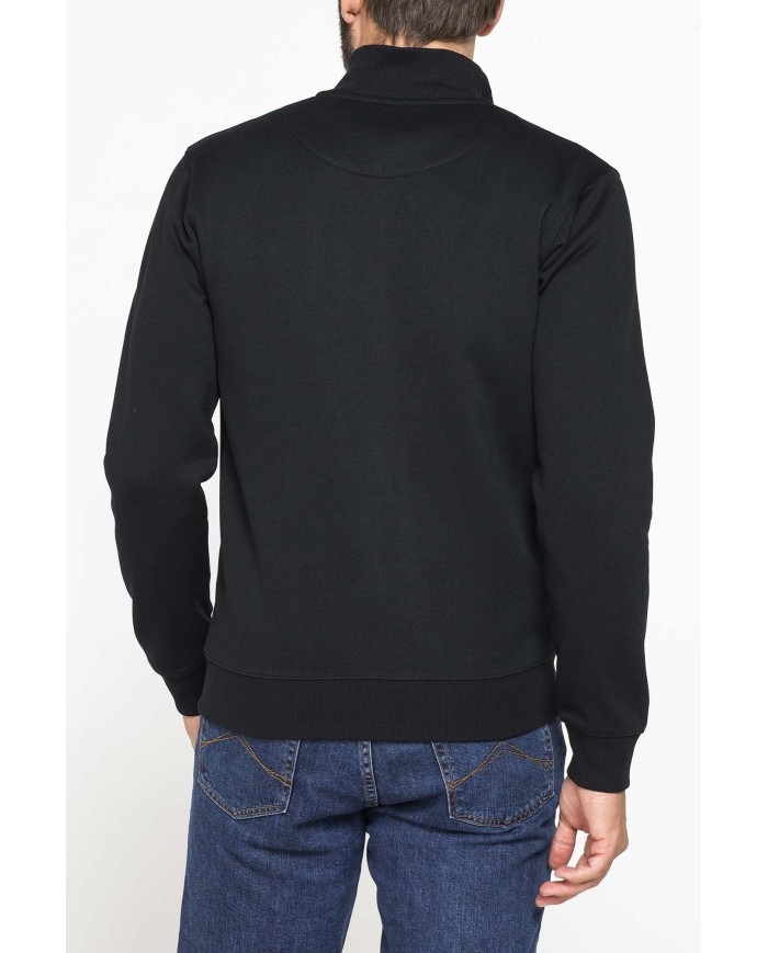 FELPA FULL ZIP CON INTERNO FELPATO E TASCHE INSERITE