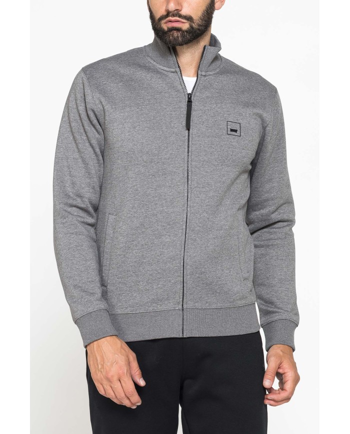 FELPA FULL ZIP CON INTERNO FELPATO E TASCHE INSERITE