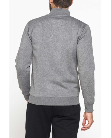 FELPA FULL ZIP CON INTERNO FELPATO E TASCHE INSERITE