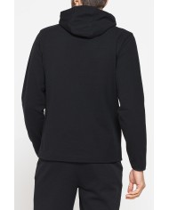 FELPA UOMO SPORTIVA IN PIQUET CON CAPPUCCIO E ZIP