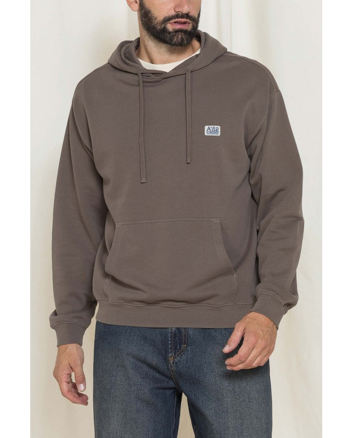 FELPA CON CAPPUCCIO E PATCH COLLEZIONE REPLICA