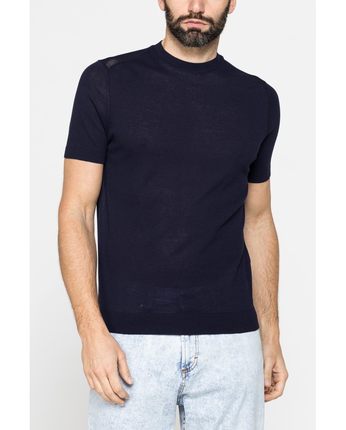 MAGLIA GIROCOLLO ESTIVA IN CREPE DI COTONE