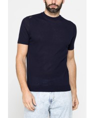 MAGLIA GIROCOLLO ESTIVA IN CREPE DI COTONE