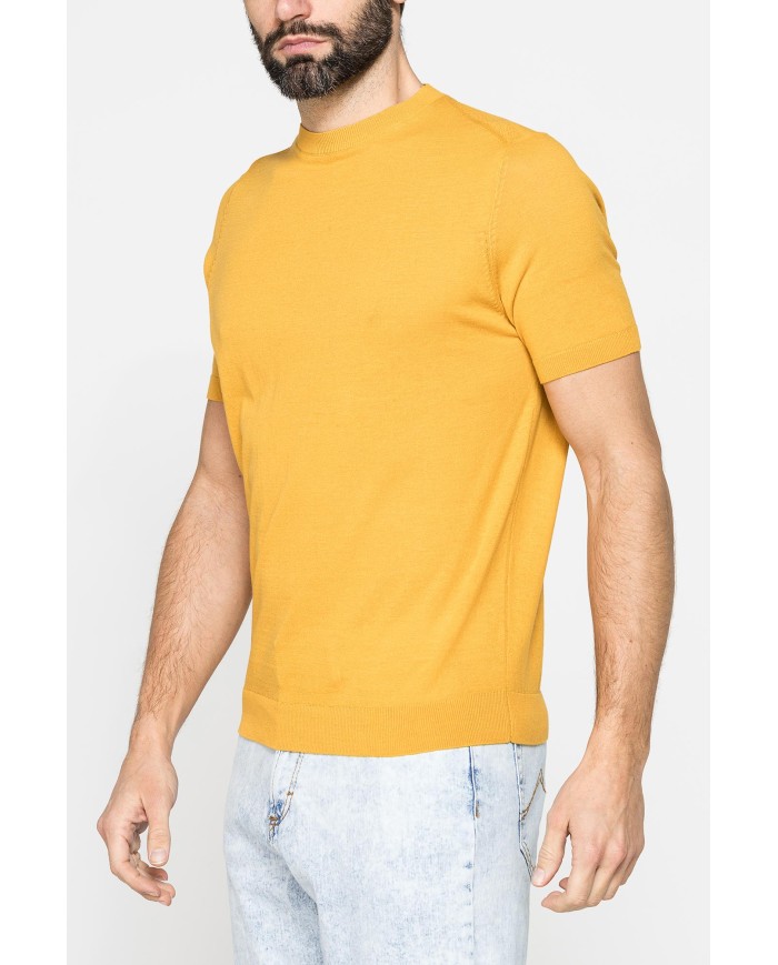 MAGLIA GIROCOLLO ESTIVA IN CREPE DI COTONE