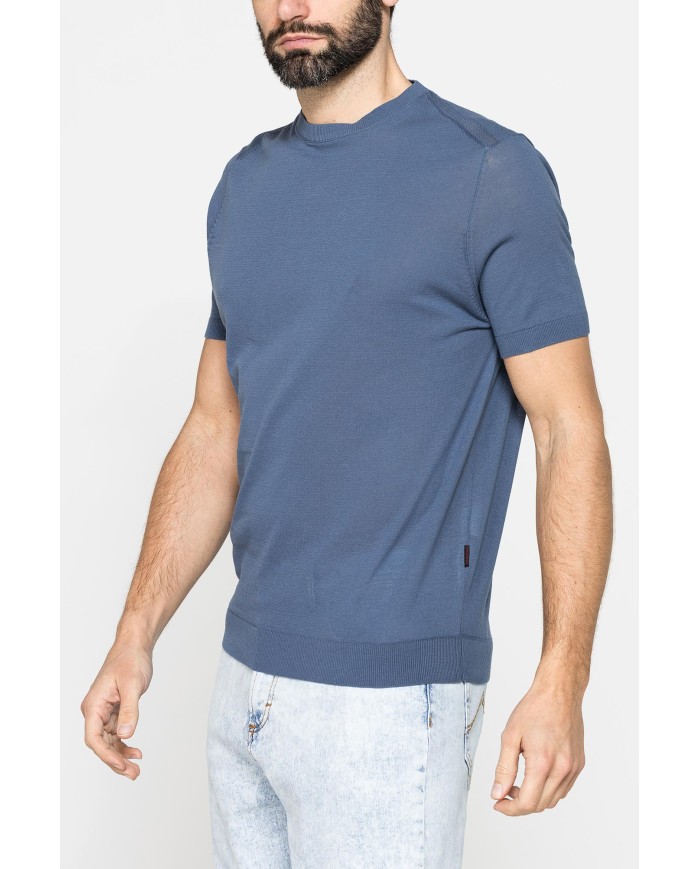 MAGLIA GIROCOLLO ESTIVA IN CREPE DI COTONE