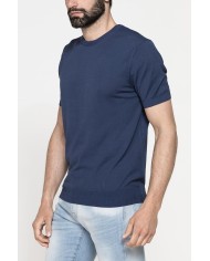 MAGLIA GIROCOLLO ESTIVA IN CREPE DI COTONE