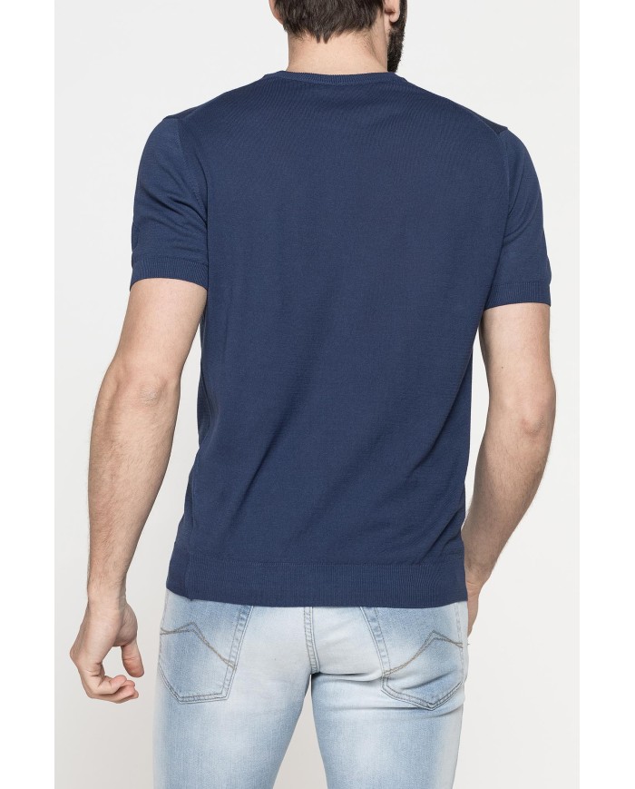 MAGLIA GIROCOLLO ESTIVA IN CREPE DI COTONE