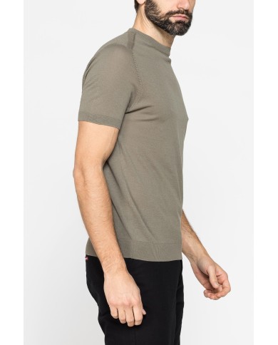 MAGLIA GIROCOLLO ESTIVA IN CREPE DI COTONE