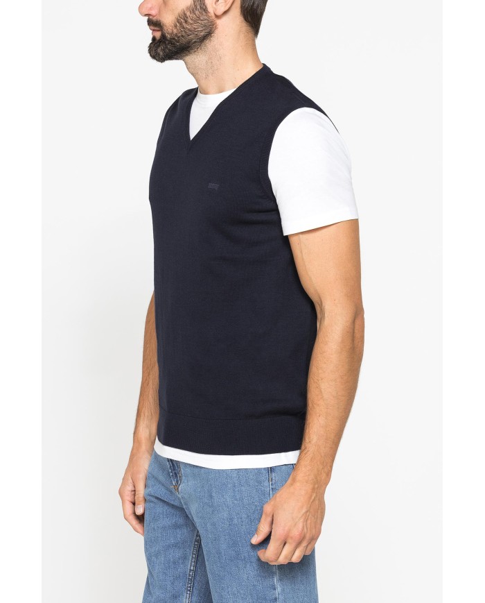 MAGLIA IN COTONE ORGANICO DA UOMO CON SCOLLO A V