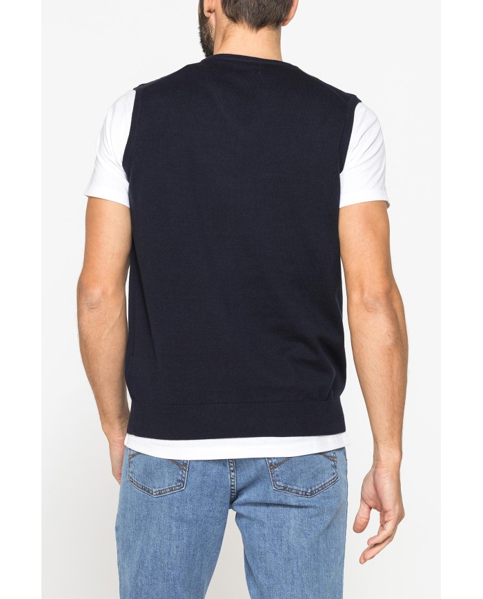 MAGLIA IN COTONE ORGANICO DA UOMO CON SCOLLO A V