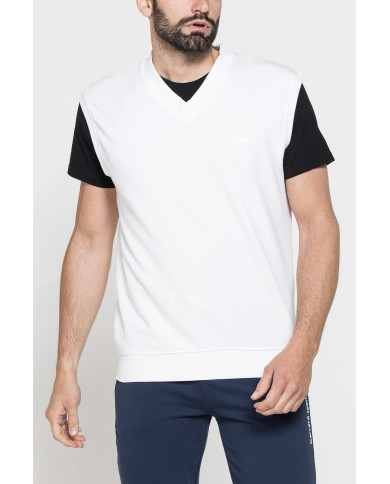 GILET SENZA MANICA IN FELPA LEGGERA CON VESTIBILITÀ OVER