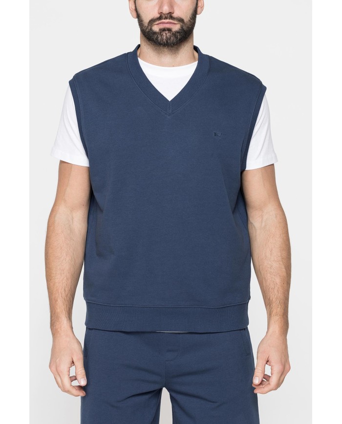 GILET SENZA MANICA IN FELPA LEGGERA CON VESTIBILITÀ OVER