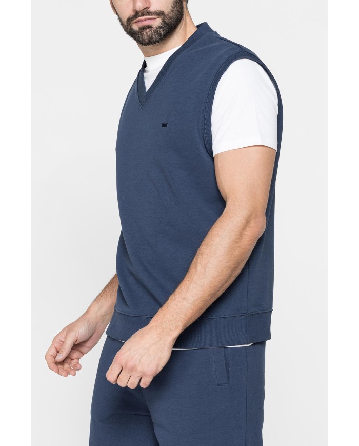 GILET SENZA MANICA IN FELPA LEGGERA CON VESTIBILITÀ OVER