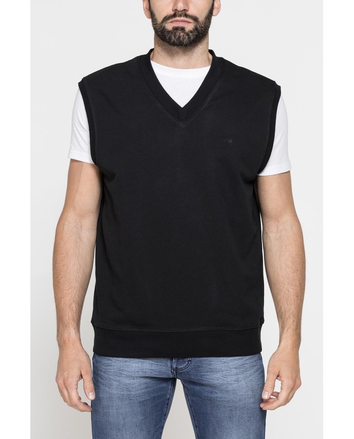 GILET SENZA MANICA IN FELPA LEGGERA CON VESTIBILITÀ OVER