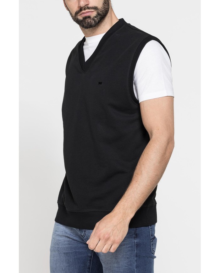 GILET SENZA MANICA IN FELPA LEGGERA CON VESTIBILITÀ OVER