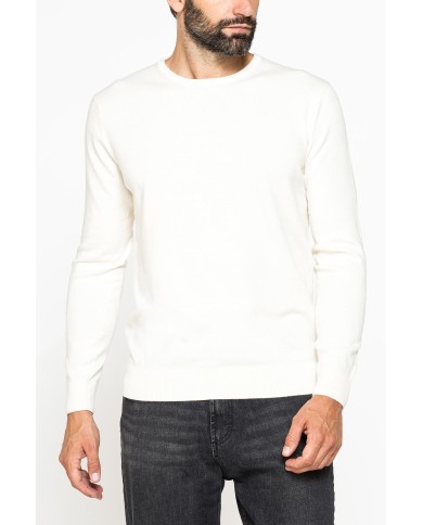 MAGLIA GIROCOLLO IN COTONE ORGANICO E LANA MERINO