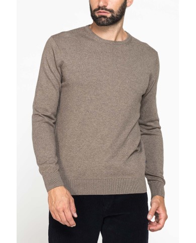 MAGLIA GIROCOLLO IN COTONE ORGANICO E LANA MERINO