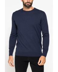 MAGLIA GIROCOLLO IN COTONE ORGANICO E LANA MERINO