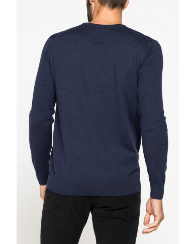 MAGLIA GIROCOLLO IN COTONE ORGANICO E LANA MERINO