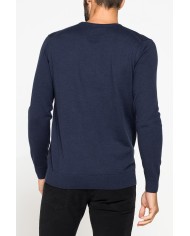 MAGLIA GIROCOLLO IN COTONE ORGANICO E LANA MERINO