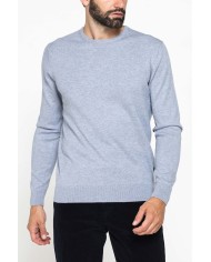 MAGLIA GIROCOLLO IN COTONE ORGANICO E LANA MERINO